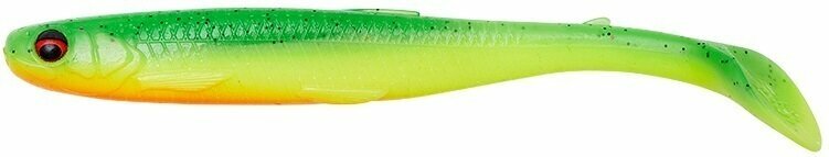 Rubber Lure Savage Gear Slender Scoop Shad Green Yellow 9 cm 4 g