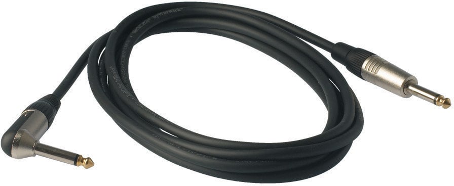 Instrument Cable RockCable RCL 3025 D6 Black 3 m Straight - Angled