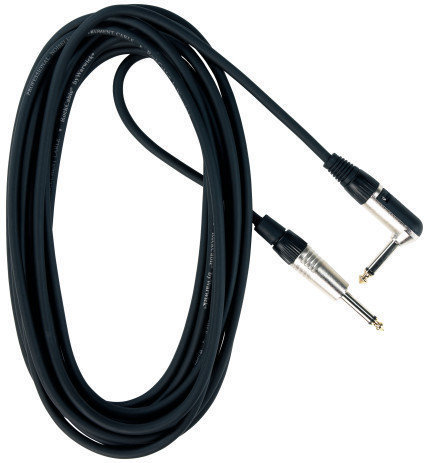Kabel za glasbilo RockCable RCL 3025 D6 Črna 6 m Ravni - Kotni