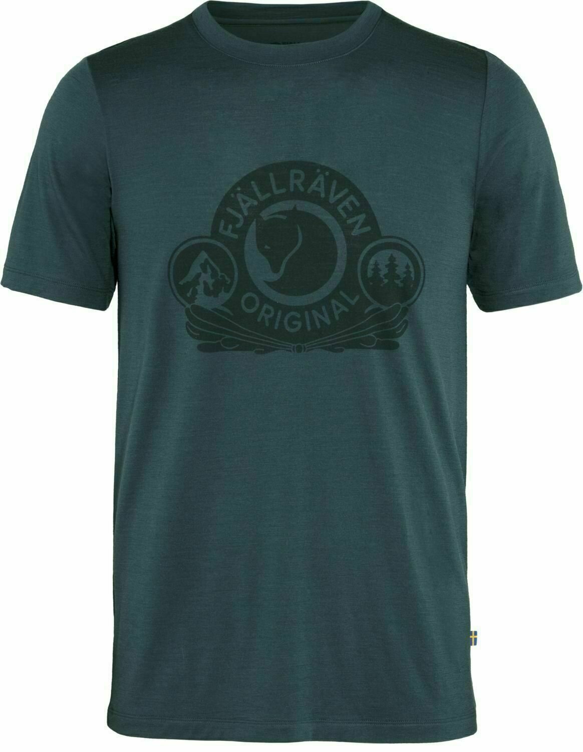 Outdoor T-Shirt Fjällräven Abisko Wool Classic SS Navy M T-Shirt