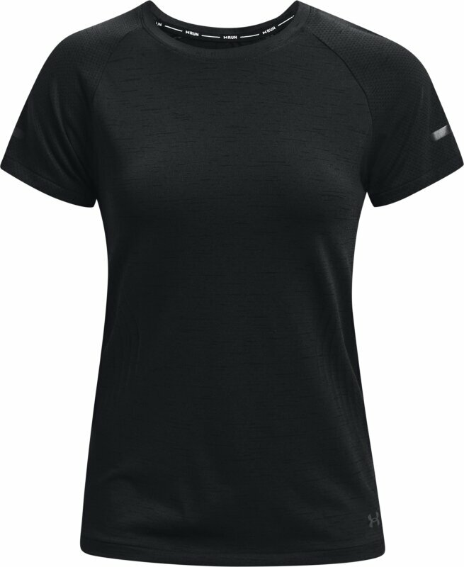 Løbe t-shirt med korte ærmer Under Armour UA W Seamless Run Black/Black/Reflective S Løbe t-shirt med korte ærmer