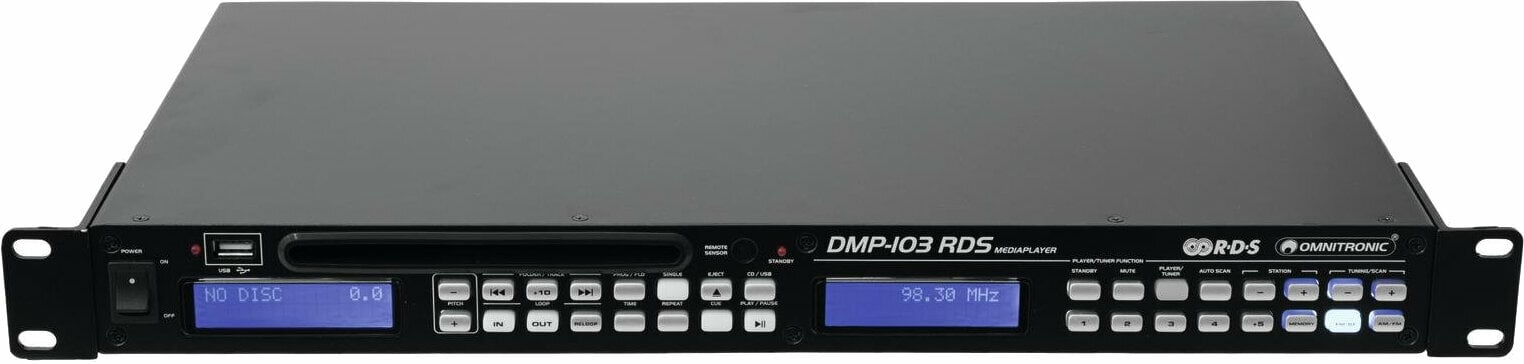 Audioquelle für Installationen Omnitronic DMP-103 RDS Audioquelle für Installationen