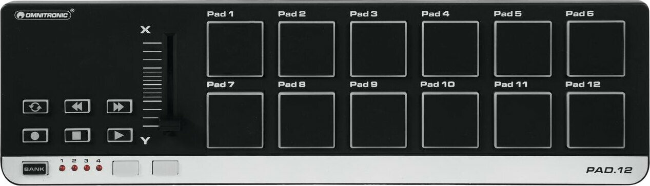 MIDI kontroler, MIDI ovládač Omnitronic PAD-12 MIDI Controller