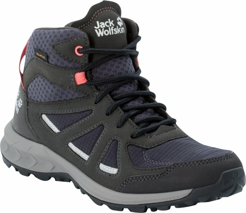 Jack Wolfskin Női túracipők Woodland 2 Texapore Mid W Dark Blue/Pink 38