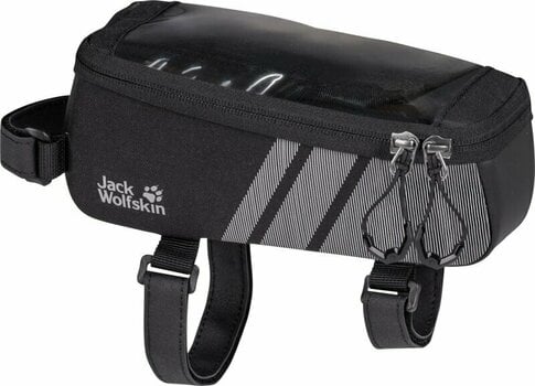 Cyklistická taška Jack Wolfskin Top Tube Taška na rám pro telefon Black 0,8 L - 1