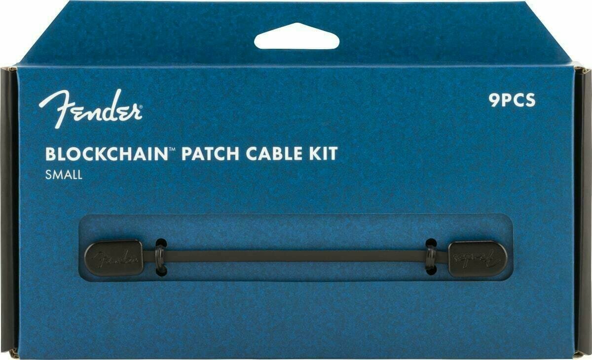 Patchkabel Fender Blockchain Patch Cable Kit SM Schwarz Winkelklinke - Winkelklinke