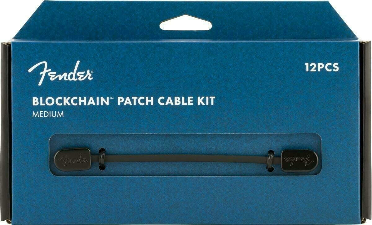 Prepojovací kábel, Patch kábel Fender Blockchain Patch Cable Kit MD Čierna Zalomený - Zalomený