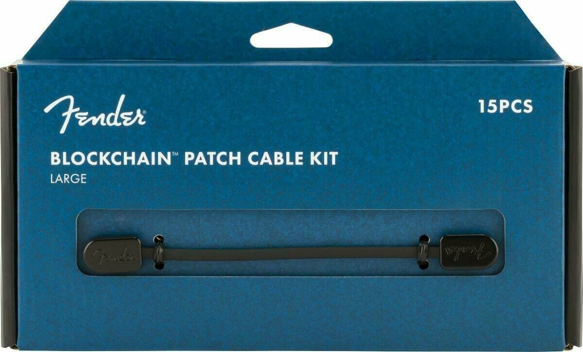 Prepojovací kábel, Patch kábel Fender Blockchain Patch Cable Kit LRG Čierna Zalomený - Zalomený
