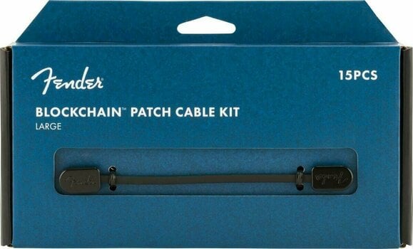 Patchkabel Fender Blockchain Patch Cable Kit LRG Schwarz Winkelklinke - Winkelklinke - 1