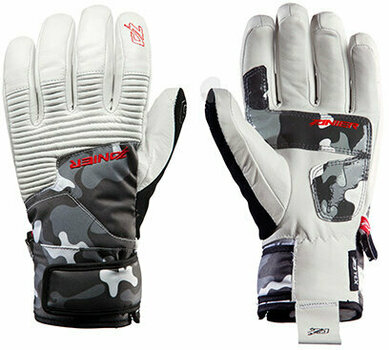 Ski Gloves Zanier Revolution.XZX White Camo XL Ski Gloves - 1