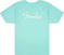 Camiseta de manga corta Fender Camiseta de manga corta Spaghetti Logo Unisex Daphne Blue S