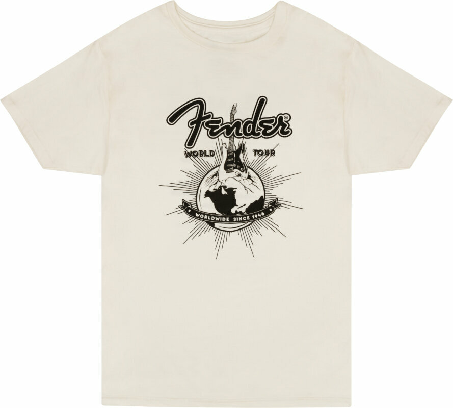 T-Shirt Fender T-Shirt World Tour Unisex Vintage White S