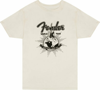 T-Shirt Fender T-Shirt World Tour Unisex Vintage White S - 1