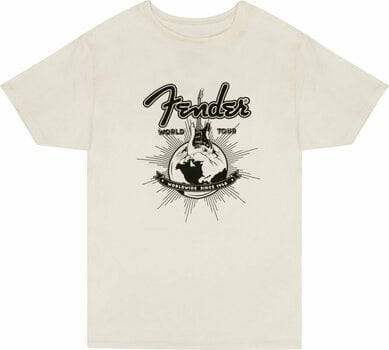 Camiseta de manga corta Fender Camiseta de manga corta World Tour Unisex Vintage White M - 1