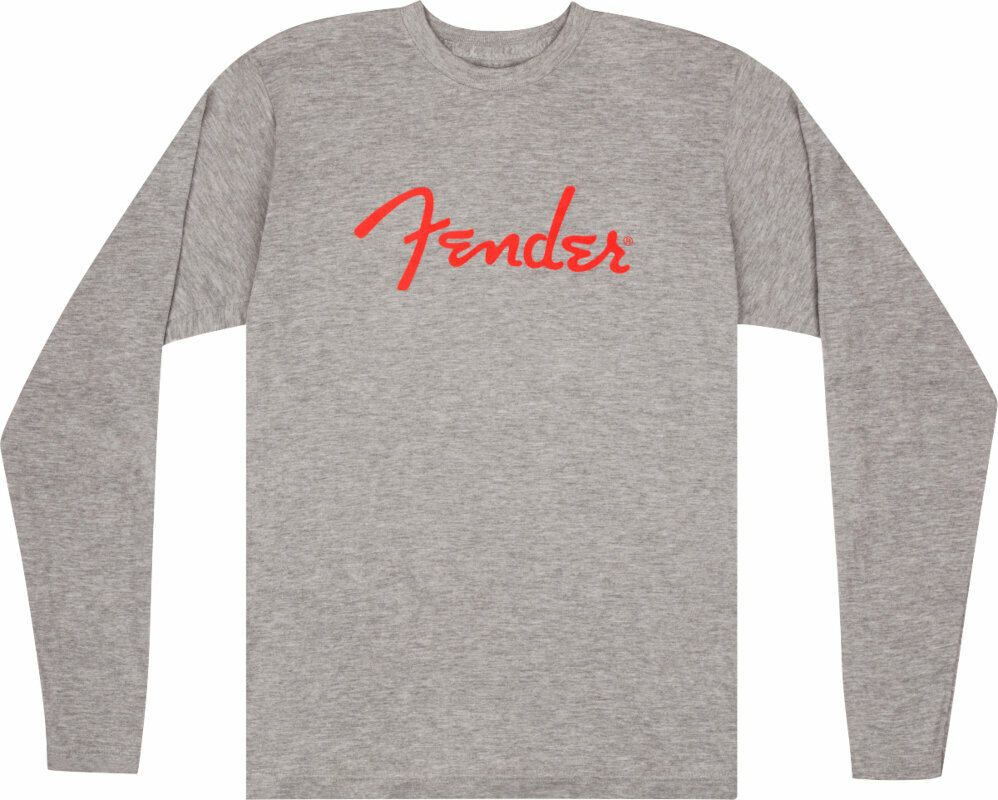 Camiseta de manga corta Fender Camiseta de manga corta Spaghetti Logo LS Unisex Heather Gray S
