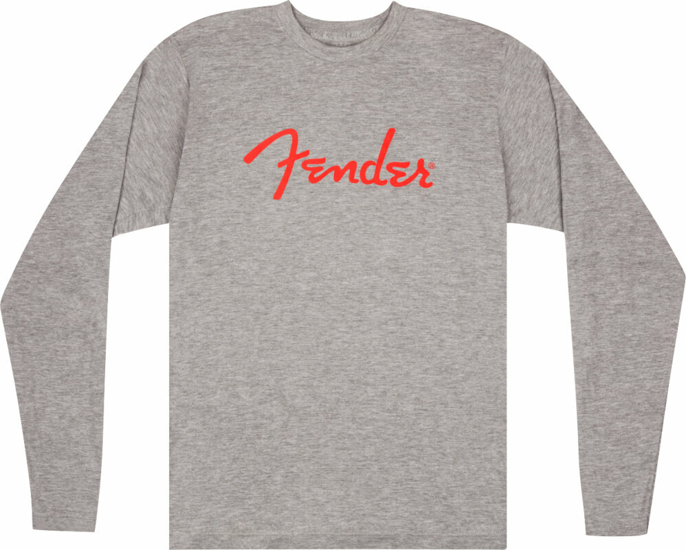 Maglietta Fender Maglietta Spaghetti Logo LS Heather Gray M