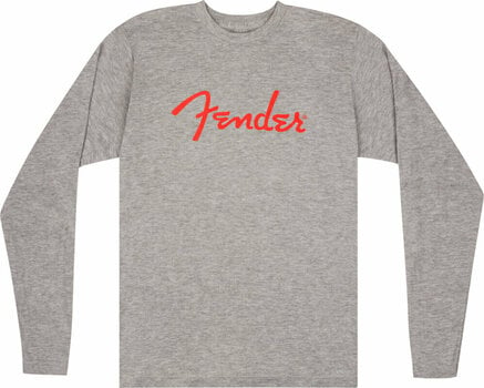 T-Shirt Fender T-Shirt Spaghetti Logo LS Heather Gray M - 1