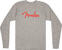 Tričko Fender Spaghetti Logo LS Heather Gray M Tričko