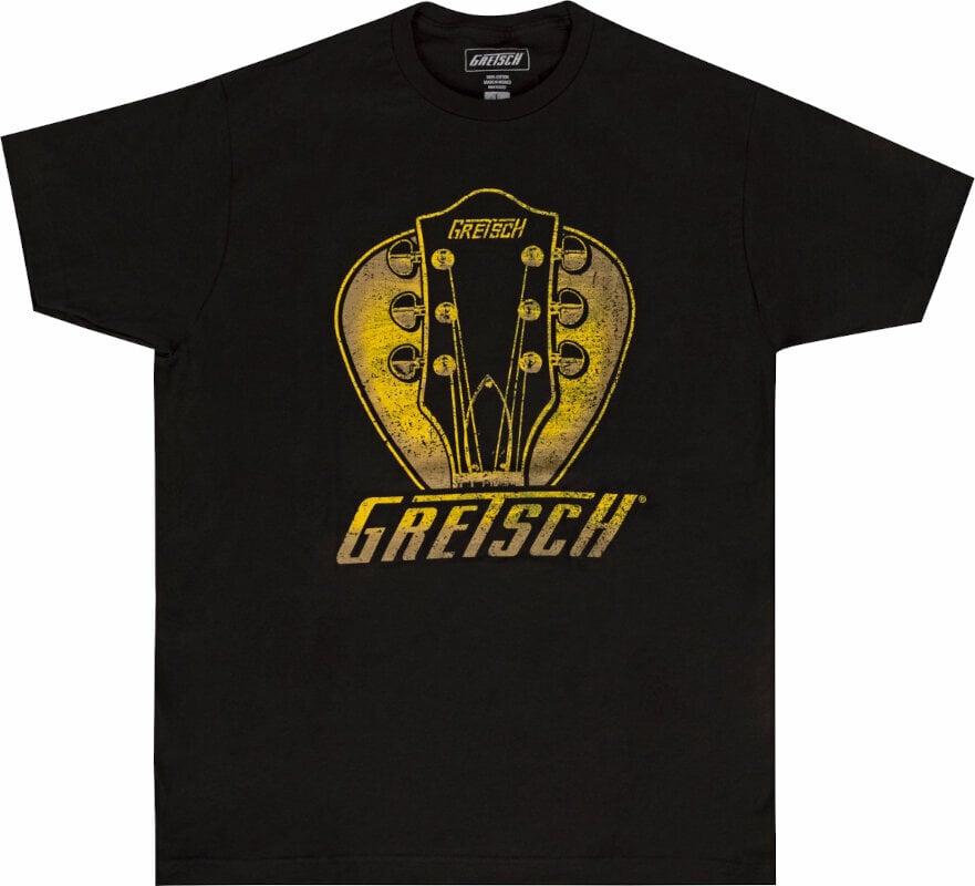 T-Shirt Gretsch T-Shirt Headstock Pick Unisex Black 2XL