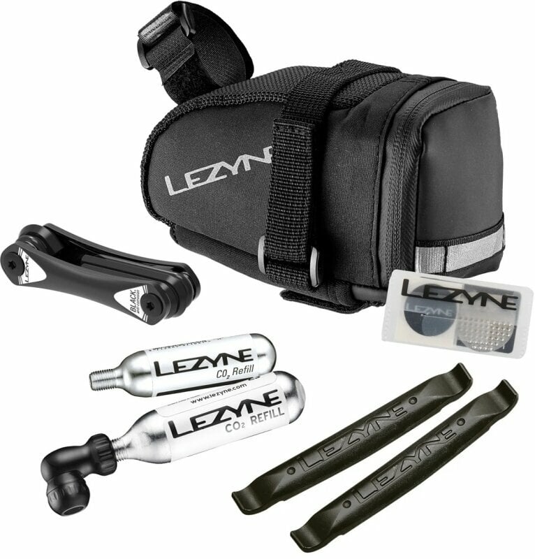 Kerékpár táska Lezyne M-Caddy CO2 Kit Black/Black 0,6 L