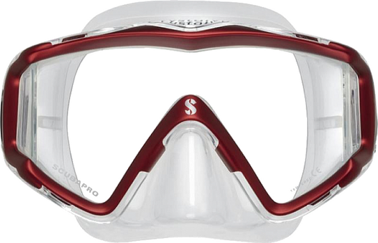 Dykkermaske Scubapro Crystal VU Clear/Red - 1