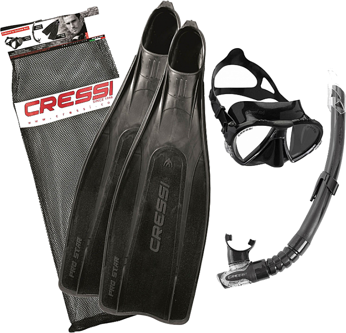 Комплект за гмуркане Cressi Pro Star Bag 39/40