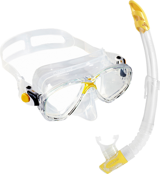 Diving set Cressi Marea Vip Clear/Yellow - 1