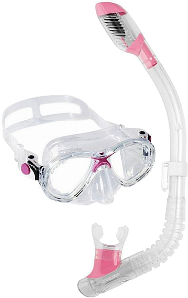 Tauchen Set Cressi Children's Set Mask Marea JR + snorkel Minidry 7-13 yr- Pink