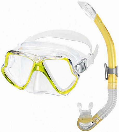 Diving set Mares Combo Wahoo Clear/Reflex Yellow
