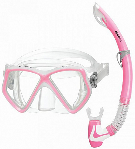 Diving set Mares Combo Pirate Clear/Pink White
