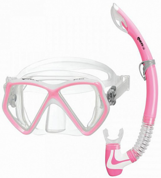 Zestaw do nurkowania Mares Combo Pirate Clear/Pink White - 1