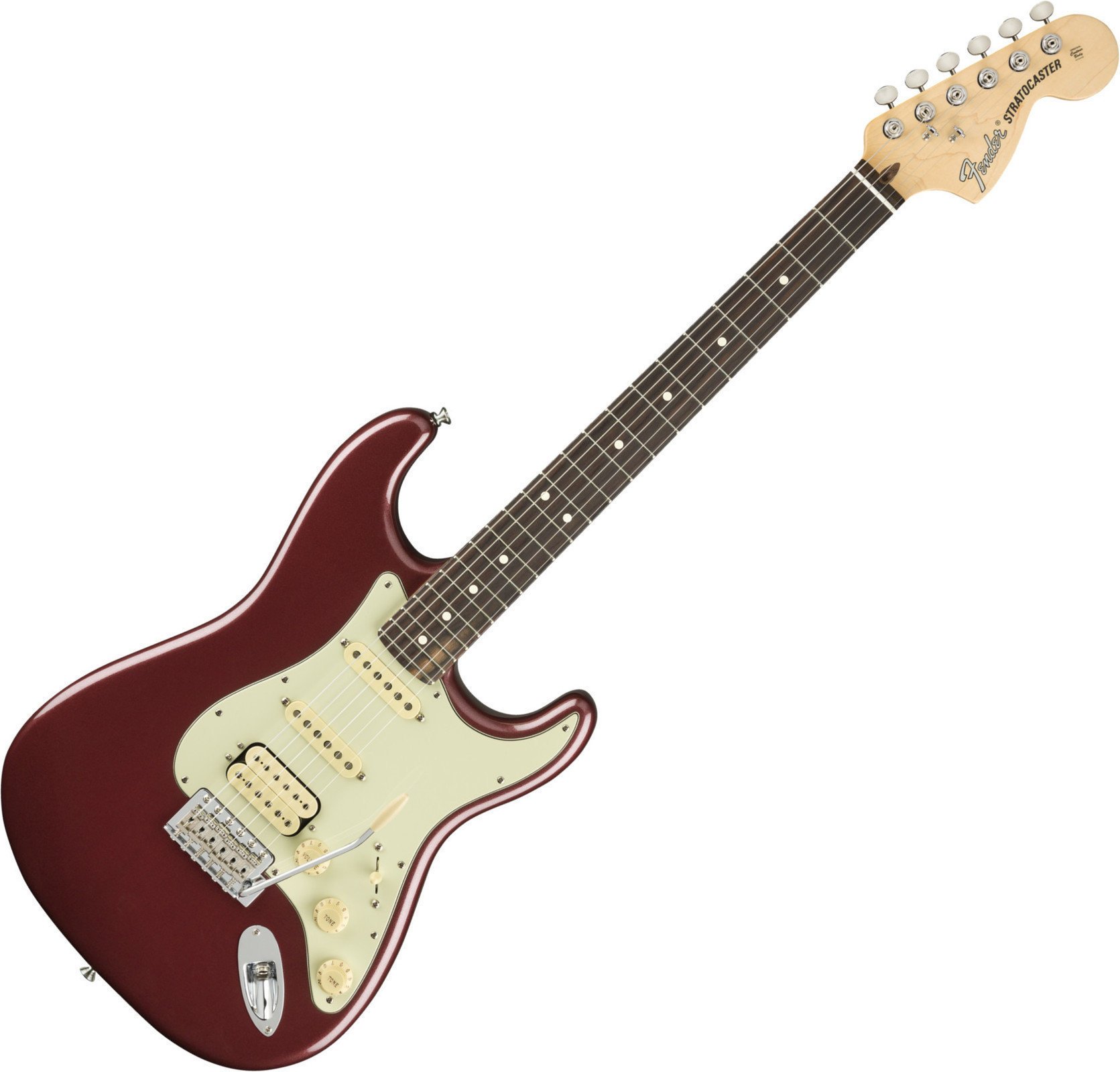 Elektrische gitaar Fender American Performer Stratocaster HSS RW Aubergine