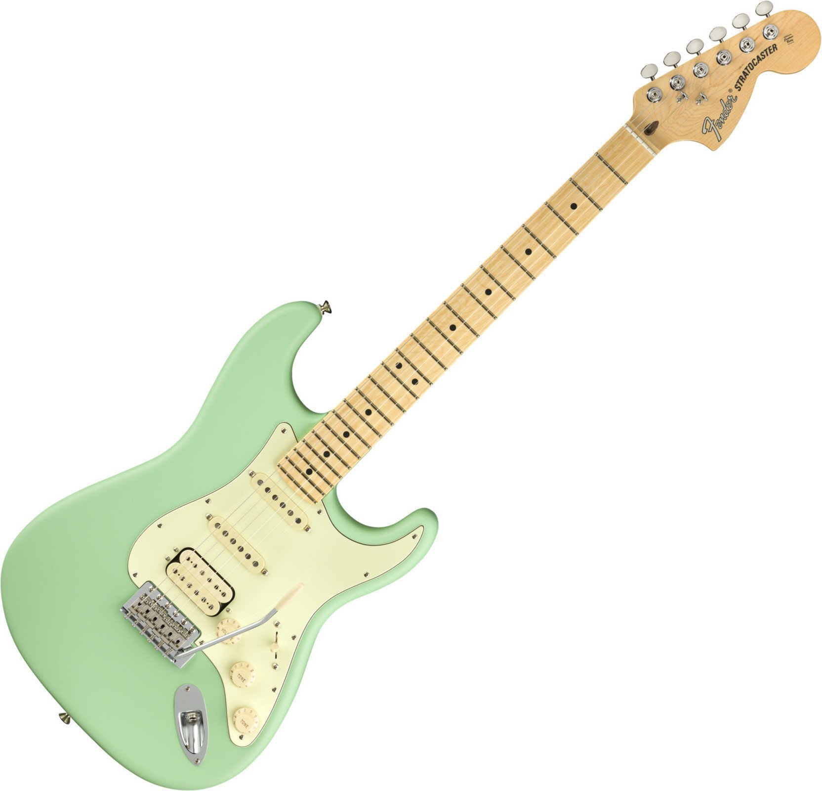 Guitare électrique Fender American Performer Stratocaster HSS MN Satin Surf Green