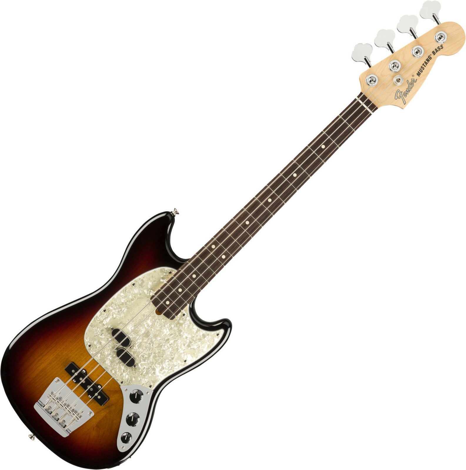 Elektrische basgitaar Fender American Performer Mustang RW 3-Tone Sunburst (Alleen uitgepakt)