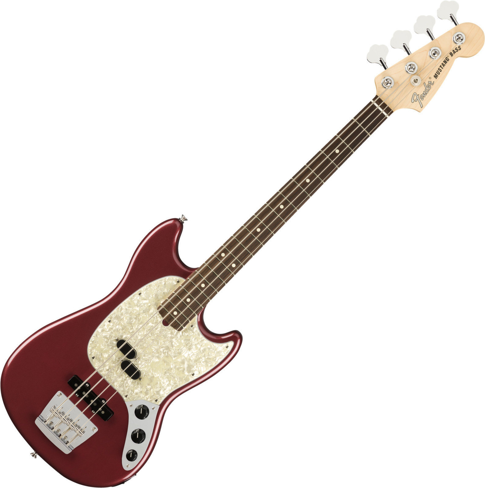 Elektrická baskytara Fender American Performer Mustang RW Aubergine