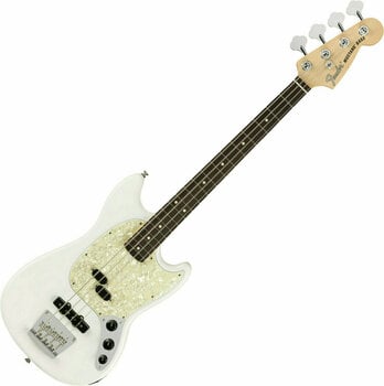4-strängad basgitarr Fender American Performer Mustang RW Arctic White - 1