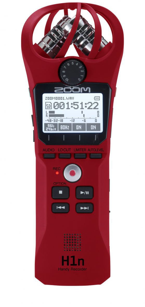 Portable Digital Recorder Zoom H1n Red