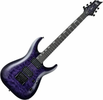 Electric guitar ESP LTD H-1000 Evertune QM See Thru Purple Sunburst (Damaged) - 1