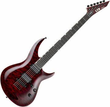 Electric guitar ESP LTD H3-1000 QM See Thru Black Cherry - 1