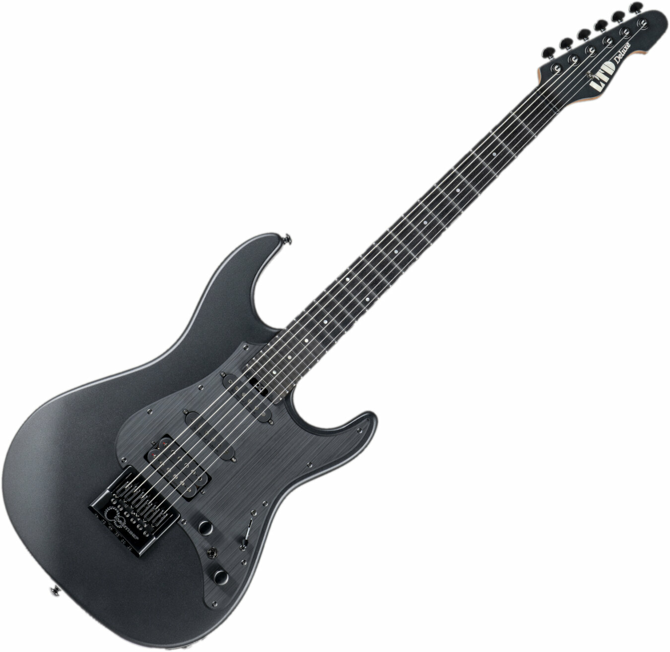 Guitarra elétrica ESP LTD SN-1000 Evertune Charcoal Metallic Satin (Tao bons como novos)
