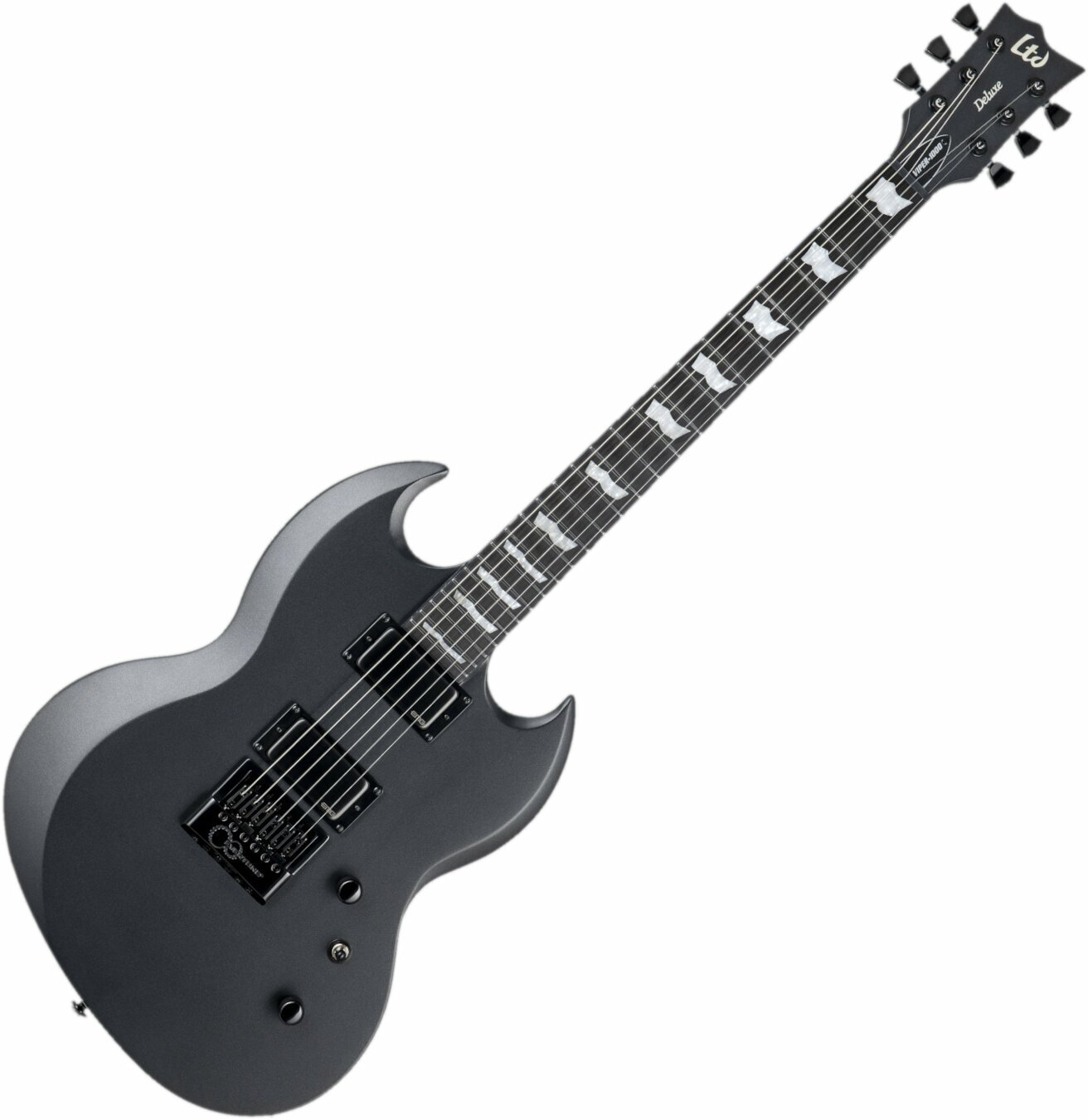Electric guitar ESP LTD Viper-1000 Evertune Charcoal Metallic Satin