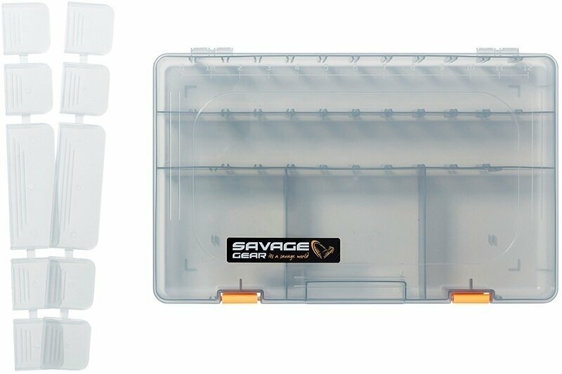 Caixa de apetrechos, caixa de equipamentos Savage Gear Lurebox 6D Smoke