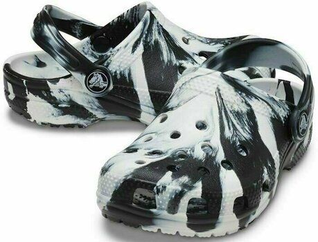 Dječje cipele za jedrenje Crocs Kids' Classic Marbled Clog Black/White 29-30 - 1