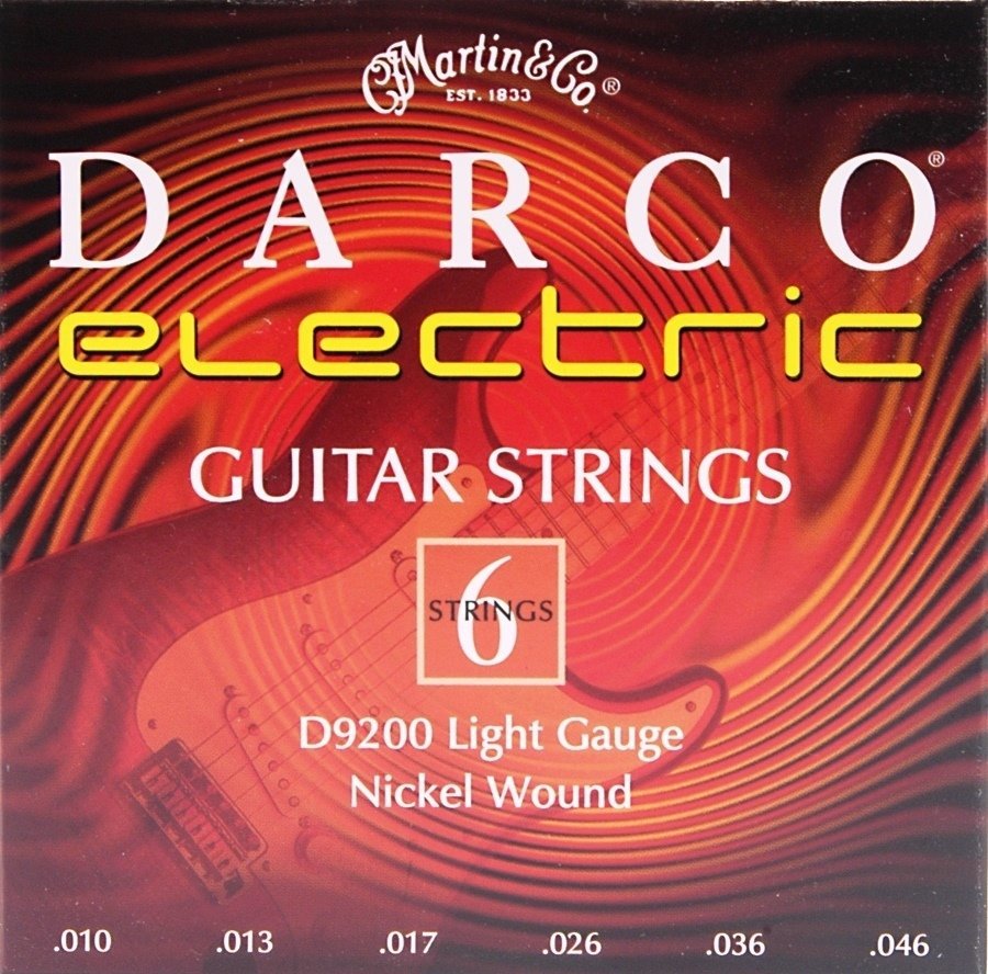 Cordes pour guitares électriques Martin D9200 Darco Electric Guitar Strings 10-46 light nickel wound