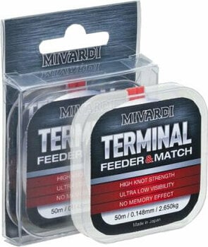 Fishing Line Mivardi Terminal Feeder & Match Transparent 0,165 mm 3,23 kg 50 m Line - 1