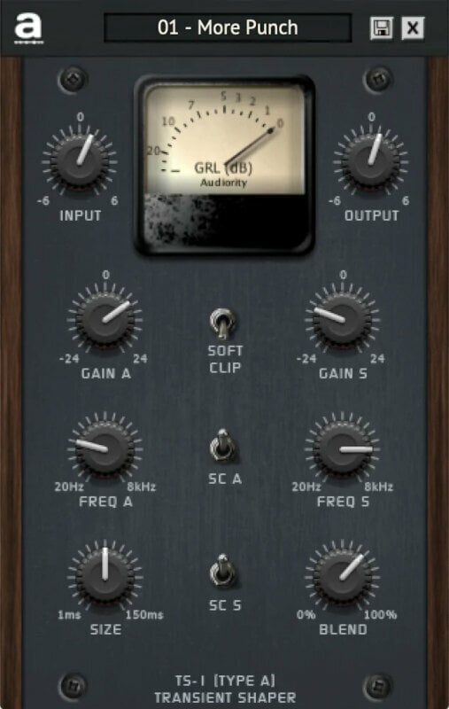 Programski Plug-In efekti Audiority TS-1 Transient Shaper (Digitalni proizvod)