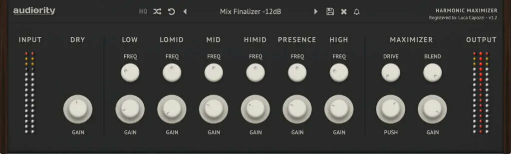 Studijski software plug-in efekt Audiority Harmonic Maximizer (Digitalni izdelek)
