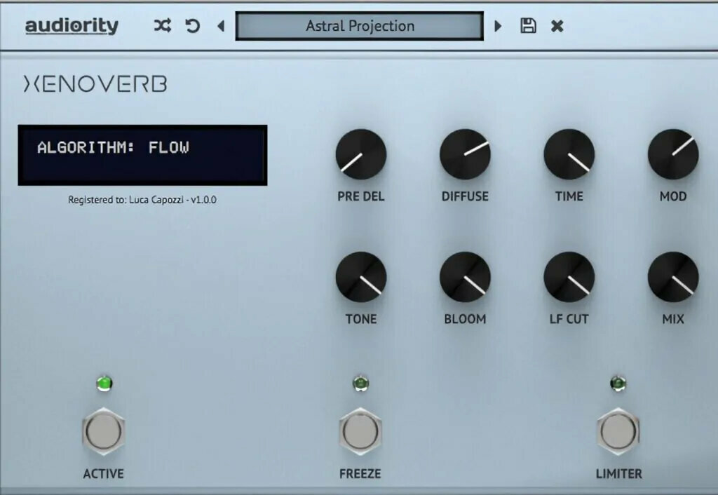 Štúdiový softwarový Plug-In efekt Audiority XenoVerb (Digitálny produkt)