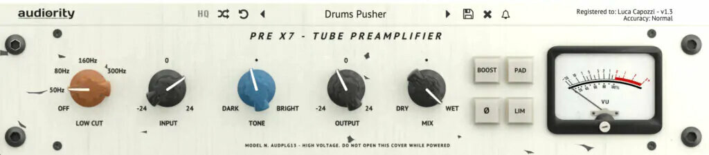 Studiový softwarový Plug-In efekt Audiority Pre X7 (Digitální produkt)