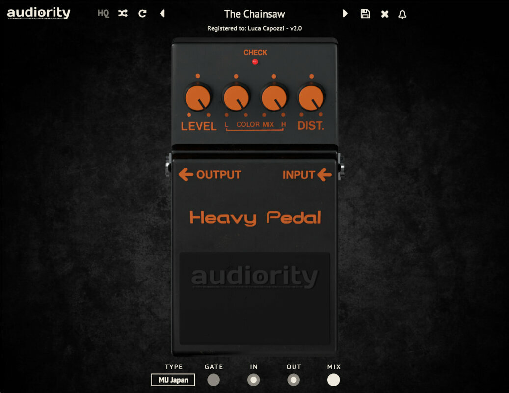Oprogramowanie studyjne Plug-In efekt Audiority Heavy Pedal mkII (Produkt cyfrowy)